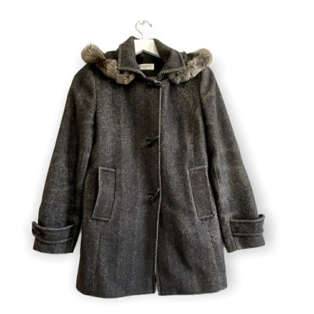 Cinzia Rocca Wool Herringbone Coat size‎ 36EU